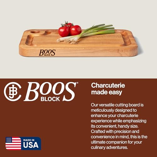 Prestige Series Rectangular Wooden Maple Cutting Board 16”x10” (16"L x 10"W)