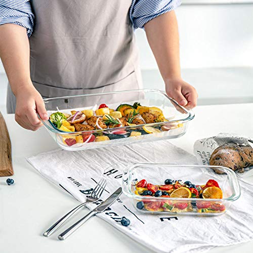 8 Piece Glass Baking Dish Set with Plastic lids