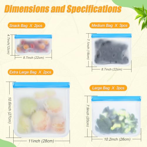 Reusable Silicone Food Storage Bags