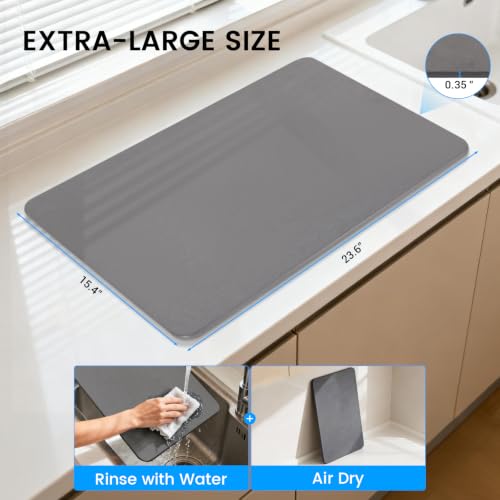 Large Stone Drying Mat for Kitchen Counter