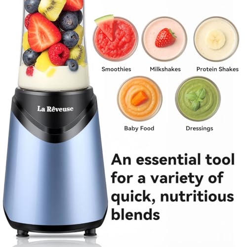 Smoothies Blender Personal Size 300 Watts with 18 oz BPA Free Portable Travel Sports Bottle