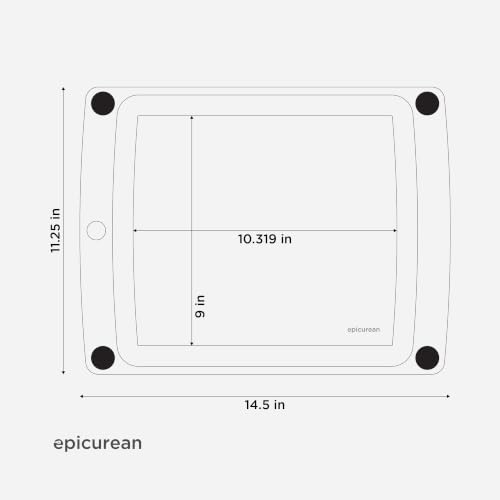 All-In-One Cutting Board with Non-Slip Feet and Juice Groove, 14.5" × 11.25", Natural/Black (14.5"L x 11.3"W / Natural/Black)