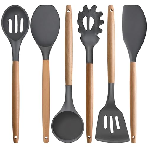 Kitchen Cooking Utensils Set (Standard 6-Piece Set / Gray)