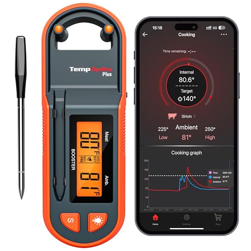Thermopro TempSpike Plus 600FT Wireless Meat Thermometer with Upgraded Thinner Probe