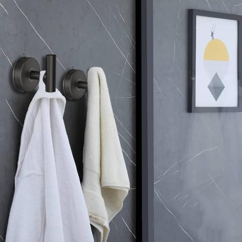 Large Suction Cup Hooks Stainless Steel Suction Shower Hooks for Loofah Set of 2 Towel Hook 11 Lb No Drill Hook for Bathroom