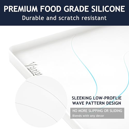 Heavy Duty Silicone Under Sink Mats for Kitchen Waterproof 37" x 22" (White / 37'' x 22'' x 1'')