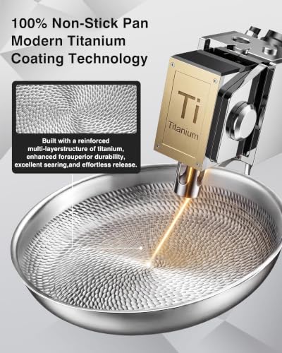 Titanium Pans for Cooking (Titanium / 12-Inch)