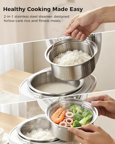 Low Carb Rice Cooker Stainless Steel Inner Pot