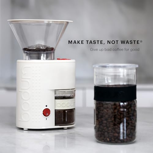 Bistro Electric Conical Burr Coffee Grinder (7.75 oz / White)