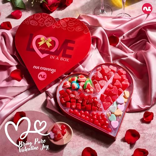 Mixed Nuts Heart Shaped Gift Basket