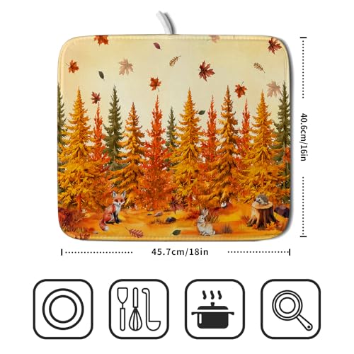 Microfiber Dish Drying Mat 2 Size Dish Drying Pad for Kitchen Counter