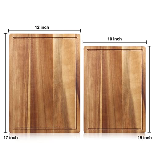 Best Non Toxic Acacia Wood Cutting Boards for Kitchen Decor Solid Wooden Chopping Board Butcher Block Bread Charcuterie Boards Meat Serving Cheese Board