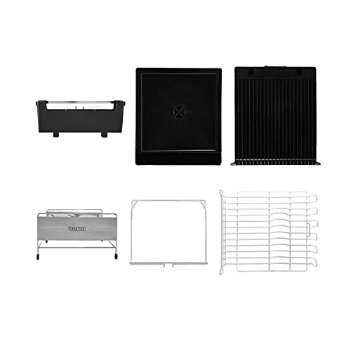 Expandable Dish Drying Rack with Drainboard (Gray/Black)
