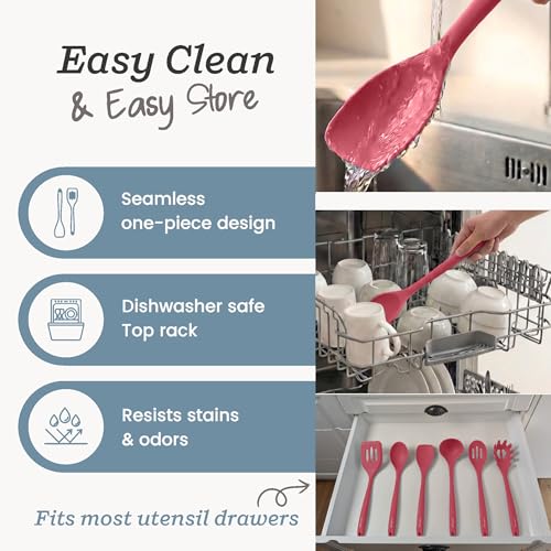 Starpack Like a Boss XL Silicone Cooking Utensils Set (Earthy Pink / XL Size Set of 6, 13.5")