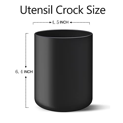 Black Large Utensil Holder for Kitchen Counter