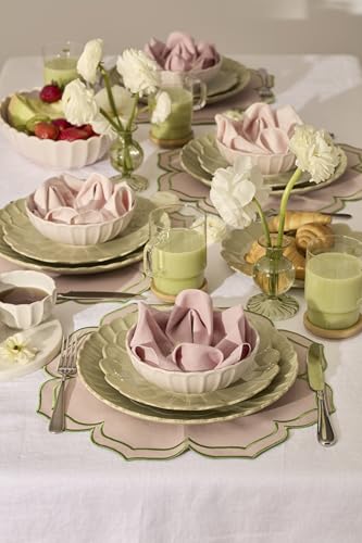 French Perle Scallop Stoneware Dinnerware Collection