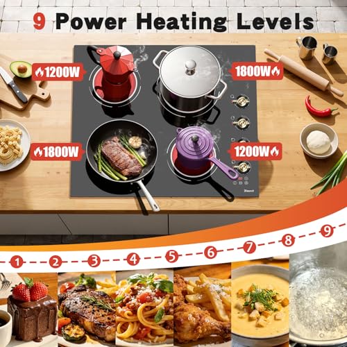 30 Inch Electric Cooktop Stove 240V