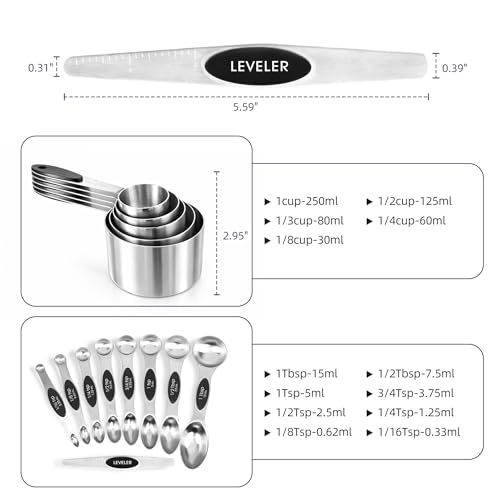 Magnetic Measuring Cups and Spoons Set