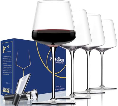 Modern Red Wine Glasses Set