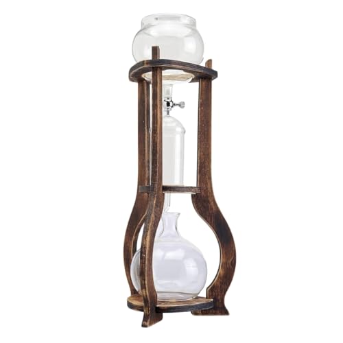 Iced Coffee Cold Brew Drip Tower Coffee Maker Wooden