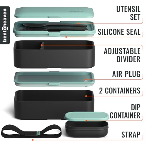 Premium Bento Box Adult Lunch Box with Compartments for Women & Men
