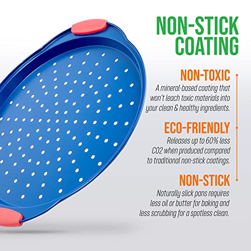 13-Inch Non-Stick Pizza Tray - with Silicone Handle