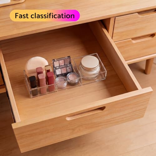 Clear Desk Drawer Organizer Tray
