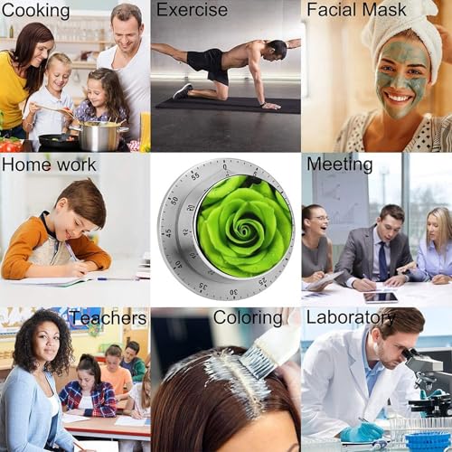 Green Rose Kitchen Timer (One Size / Green Rose)