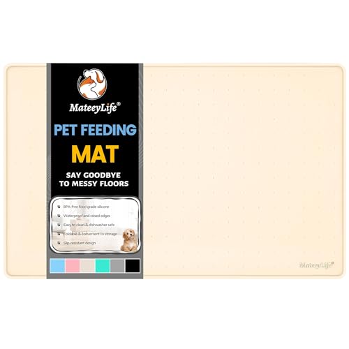 Silicone Cat & Dog Food Mat for Floors Waterproof