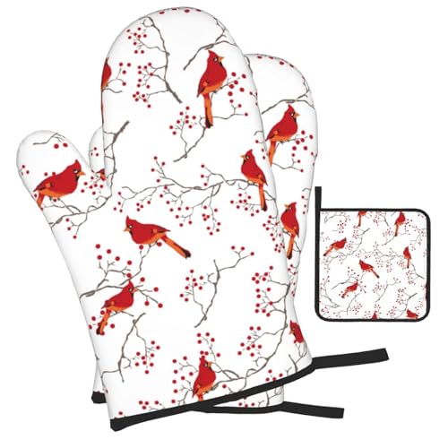 Oven Mitts and Pot Holders Sets Heat Resistant Hot Pads