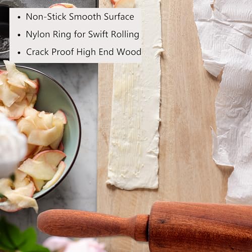 Classic Sapele Wood Rolling Pin With Handles