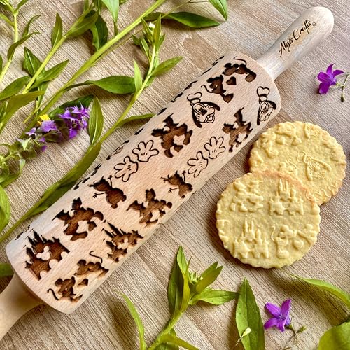 Embossing Rolling Pin Laser engraved rolling pin Gift for pottery and cookies by Algis Crafts