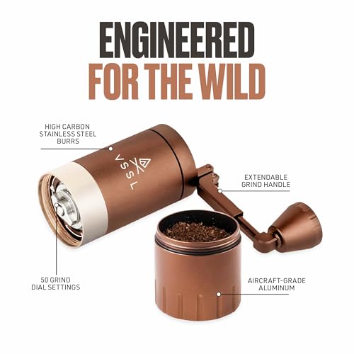 VSSL Java G25】Premium Manual Coffee Grinder (Bronze / 25 Gram Standard)
