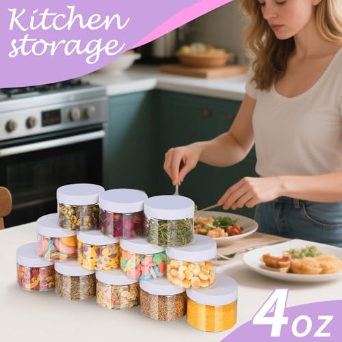 Plastic Jars with Screw On Lids