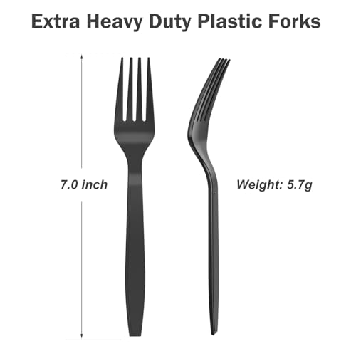 360 Count Extra Heavy Duty Plastic Forks Disposable