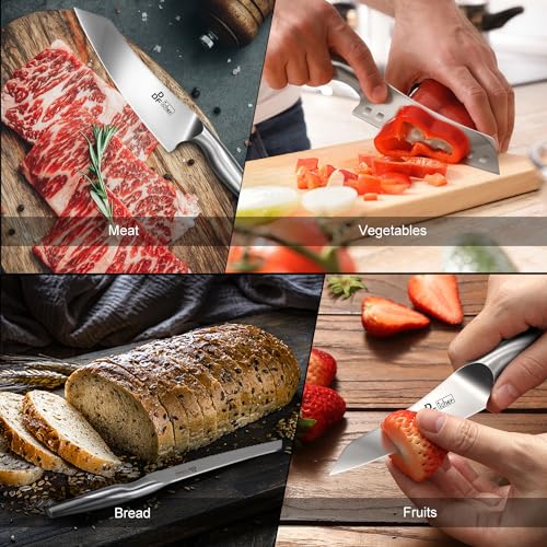 Knife Set with Magnetic Knife Strip 8 Piece (8PCS Kitchen Knives)