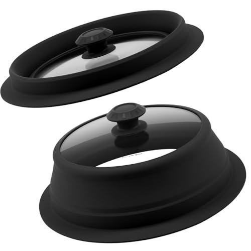 Vented Tempered Glass Wok Lid for Stockpot Pot Pan