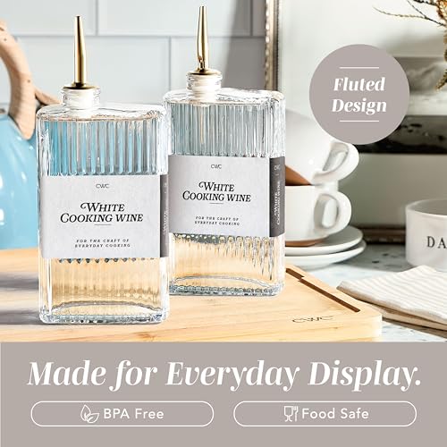 Olive Oil Dispenser Bottle (Clear Textured / 4 Pack)