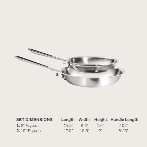 D3® Stainless Steel Non Stick 3 Quart Braiser Pan