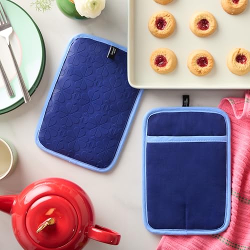 Spade Flower Soft Silicone Pot Holder 2 (Navy/Blue)