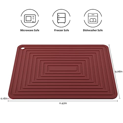 Silicone Trivets for Hot Dishes Pots and Pans (F: Melort Red)