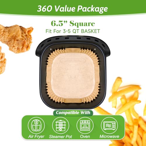 Unbleached Heavy Duty Air Fryer Paper Liners Disposable