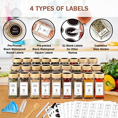 Spice Jars with Labels