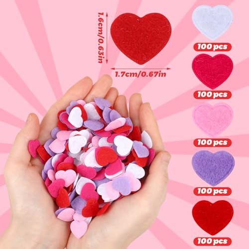 Valentine's Day Confetti Heart Felt Love Heart Shape for Wedding Valentines Day Party Supplies DIY Crafts