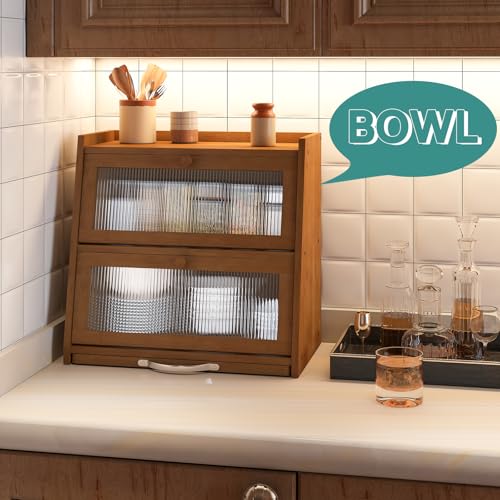 Bread Box for Kitchen Counter With Cutting Board (Coffee With Cutting Board)