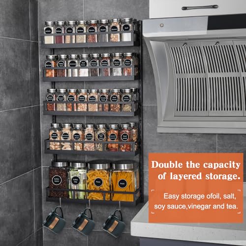 Wall Mount Spice Rack Organizer