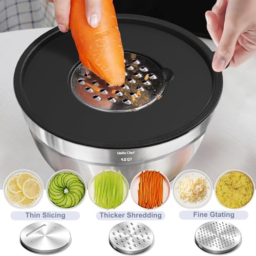 Mixing Bowls with Airtight Lids Set (Black)