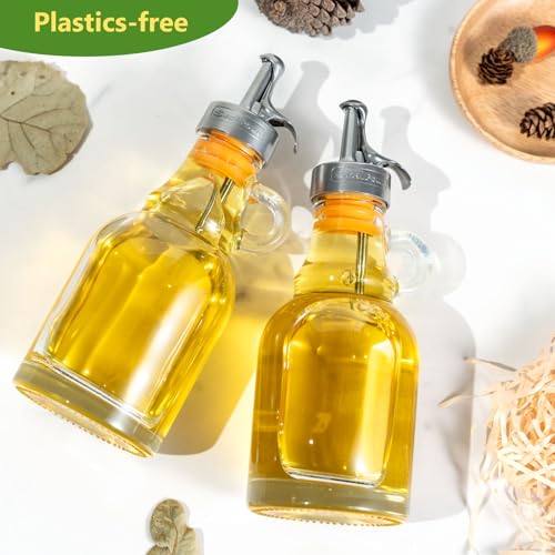 Premium Olive Oil Dispenser Bottles for Kitchen with Pourer