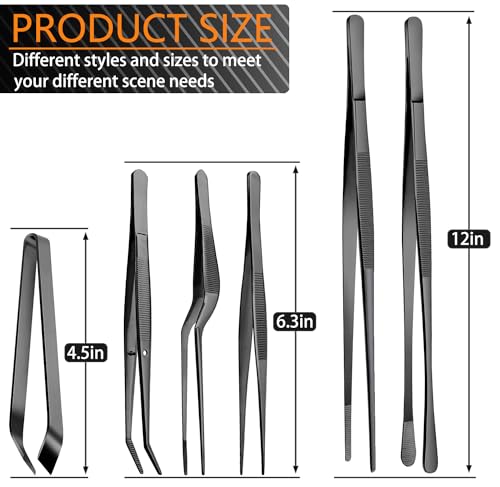 6 Pcs and 3 Pcs Cooking Tweezer Tongs Set
