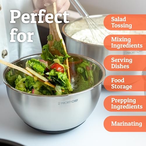 Premium Mixing Bowls With Lids Set (Black)